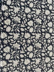 Block Print Handloom Linen Fabric Upholstery Fabric, Pillow Cover Fabric, Curtains ,Craft Use Fabric - Rohiyaan